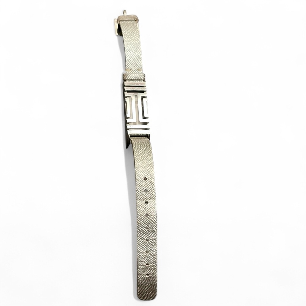 🎉 HP! ❤️ Tory Burch x Fitbit Silver Leather Bracelet - Picture 7 of 11